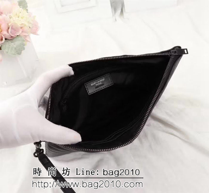 YSL聖羅蘭 最高版本 YvesSaintLaurent繡花線小牛皮手包 26619 YAS1102